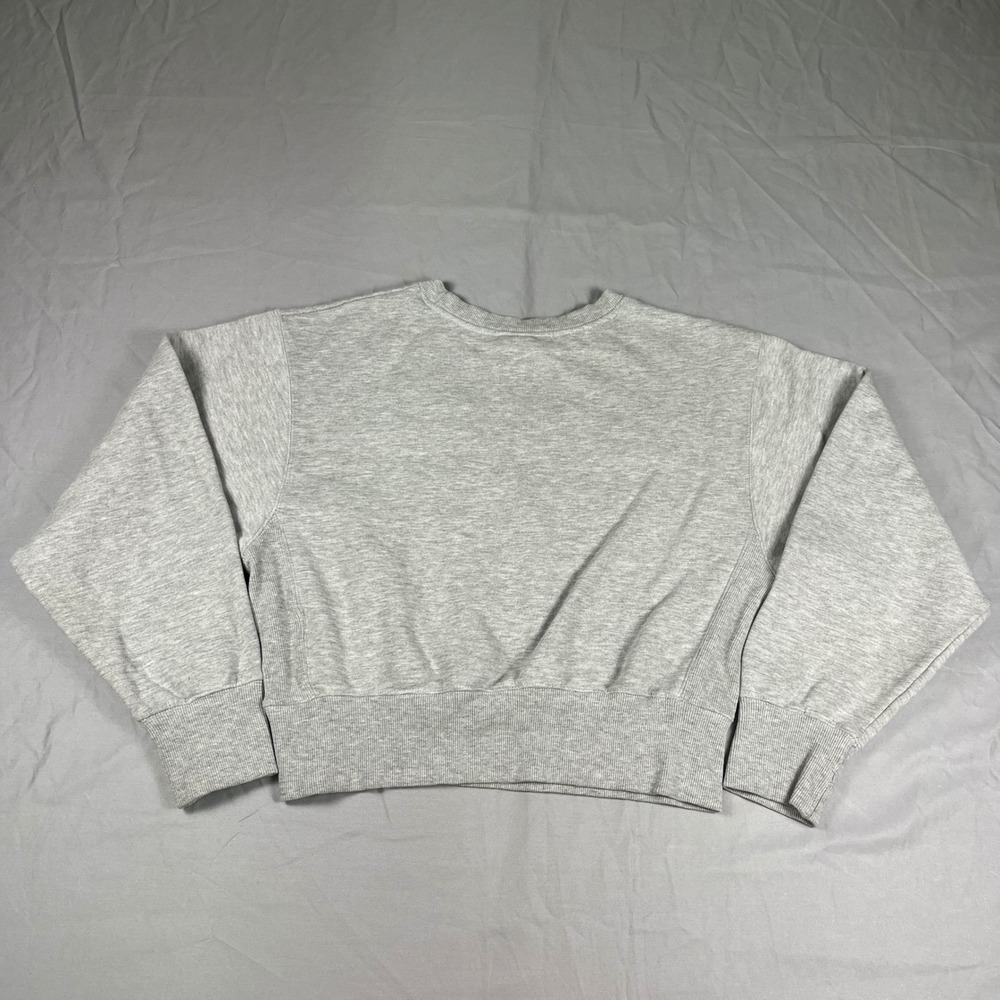 Vintage Style Chicago Bulls Cropped Sweatshirt Gray Women's Large NBA Ultra Game - Picture 2 of 13
